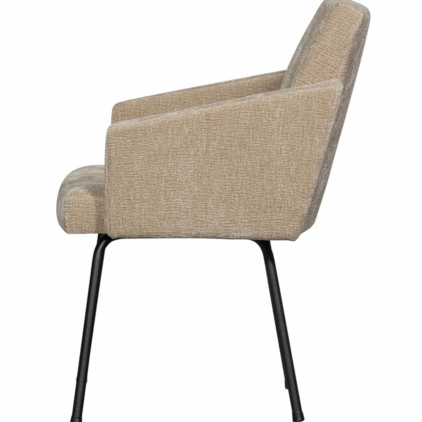 Eetkamerstoel Mount 3D Chenille Zand - Loft24.nl