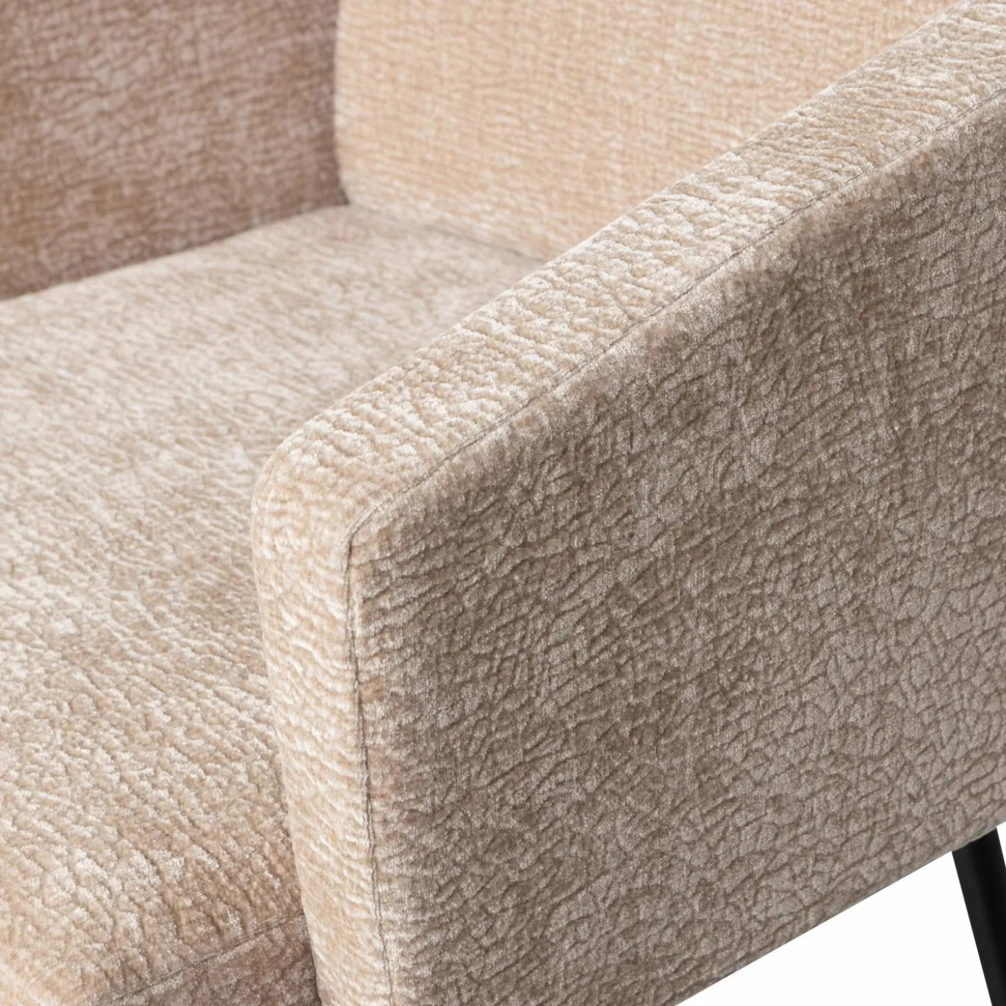 Eetkamerstoel Mount 3D Chenille Zand - Loft24.nl