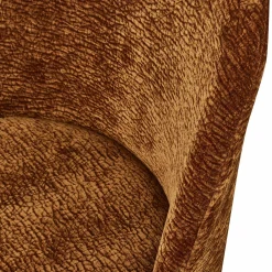 Eetkamerstoel Mount 3D Chenille met chrome poot - Middenbruin - Loft24.nl