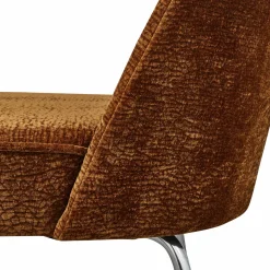 Eetkamerstoel Mount 3D Chenille met chrome poot - Middenbruin - Loft24.nl