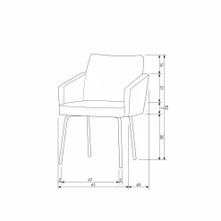 Eetkamerstoel Mount PU Leer - Naturel - Loft24.nl