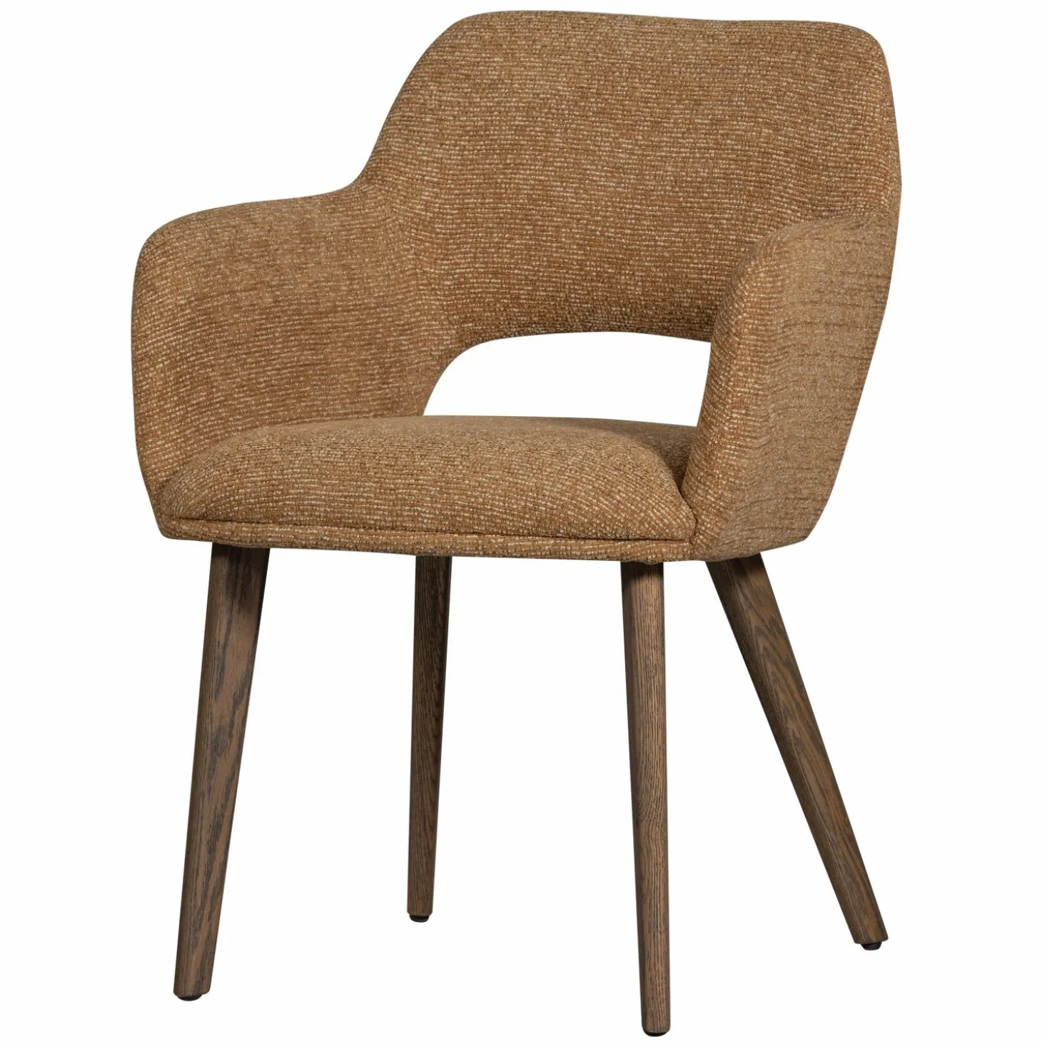 Eetkamerstoel Murat Bruin onderstel - Geel/Bruin - Loft24.nl