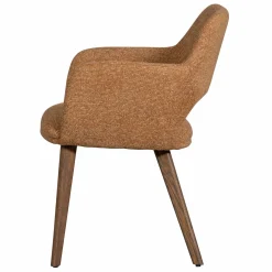 Eetkamerstoel Murat Bruin onderstel - Geel/Bruin - Loft24.nl