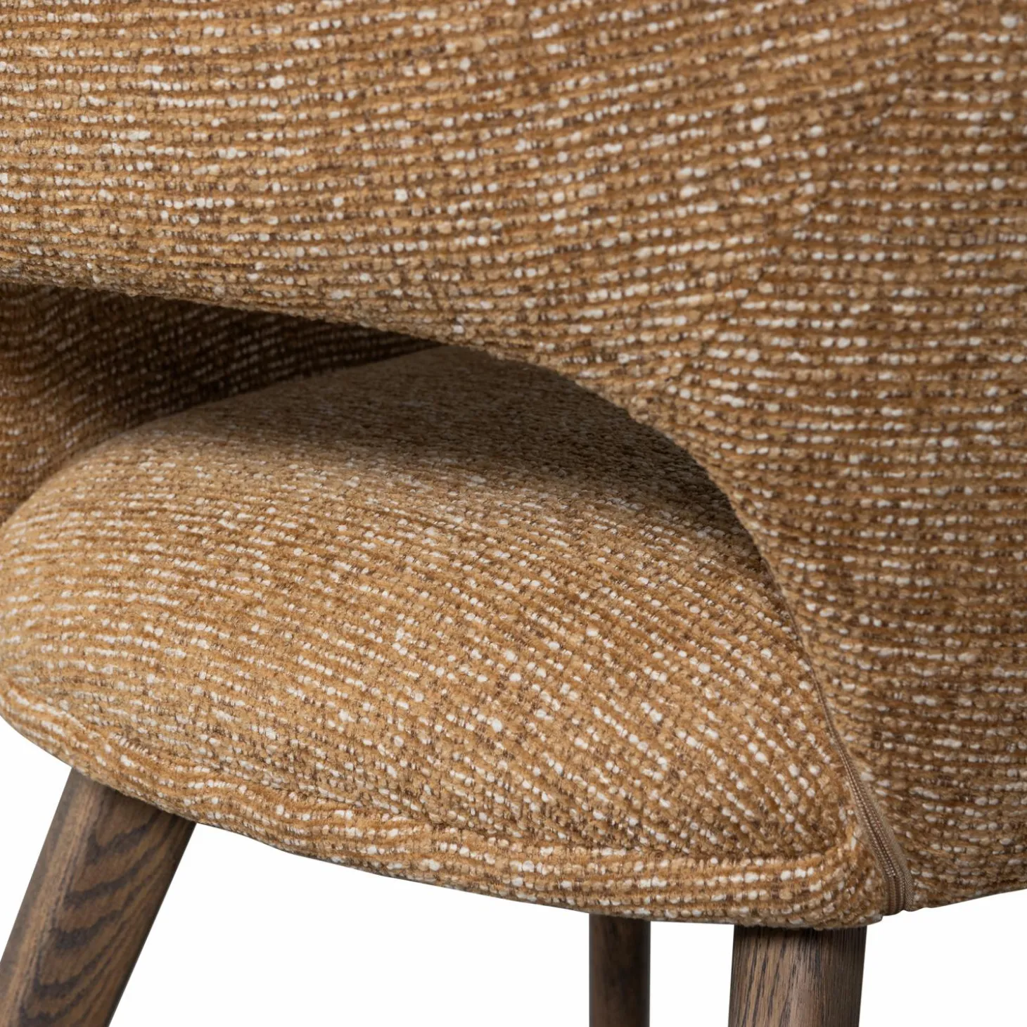 Eetkamerstoel Murat Bruin onderstel - Geel/Bruin - Loft24.nl