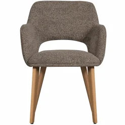 Eetkamerstoel Murat Naturel onderstel - Taupe/Bruin - Loft24.nl