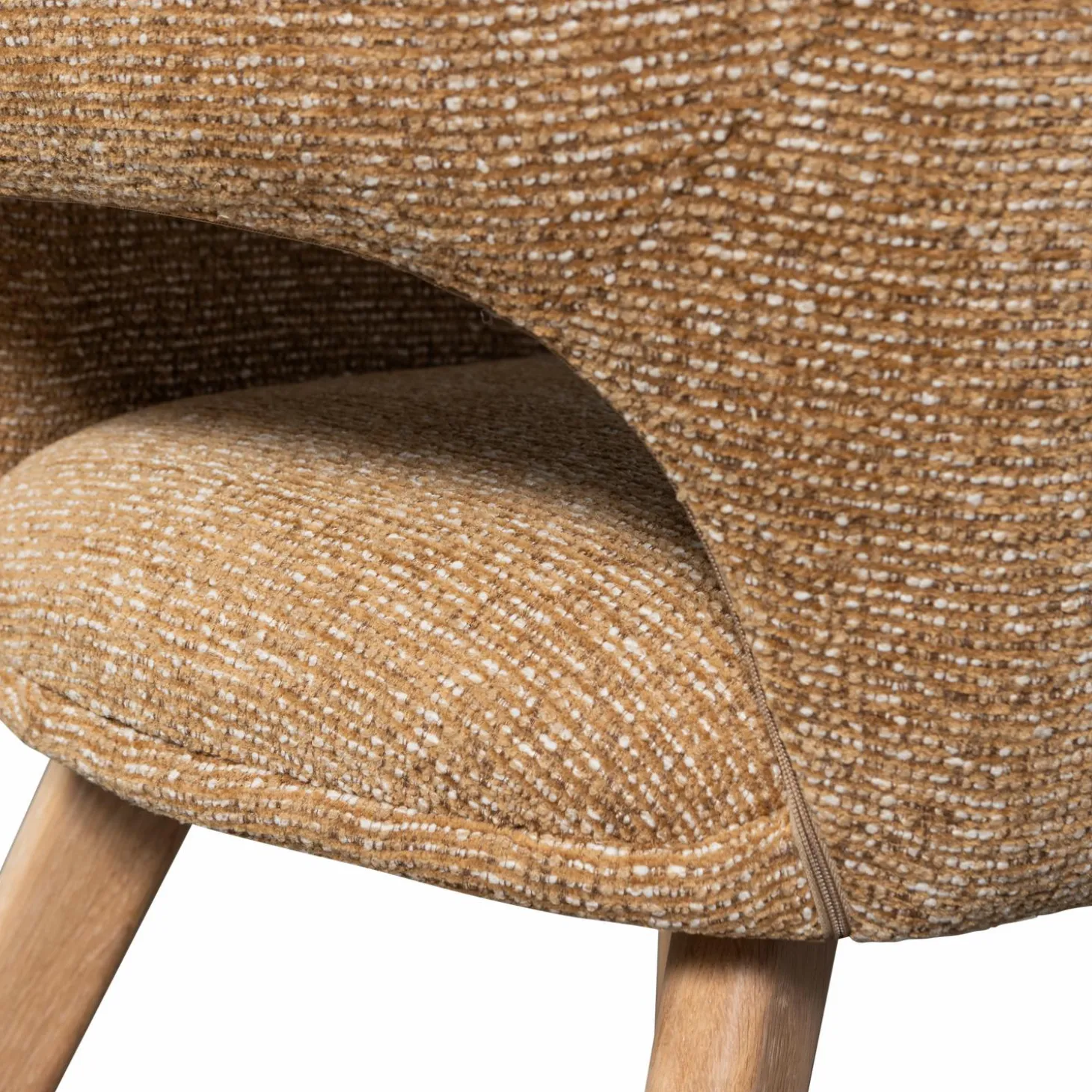 Eetkamerstoel Murat Naturel onderstel - Geel/Bruin - Loft24.nl