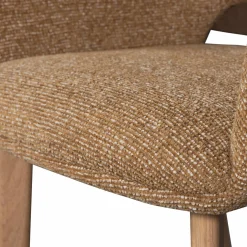 Eetkamerstoel Murat Naturel onderstel - Geel/Bruin - Loft24.nl