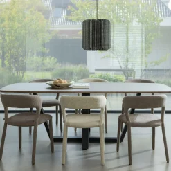 Eetkamerstoel Noble Geweven - Taupe - Loft24.nl