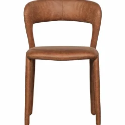 Eetkamerstoel Noble Lederlook - Cognac - Loft24.nl