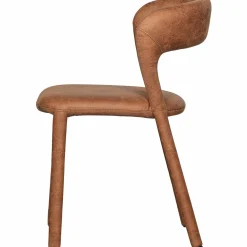 Eetkamerstoel Noble Lederlook - Cognac - Loft24.nl