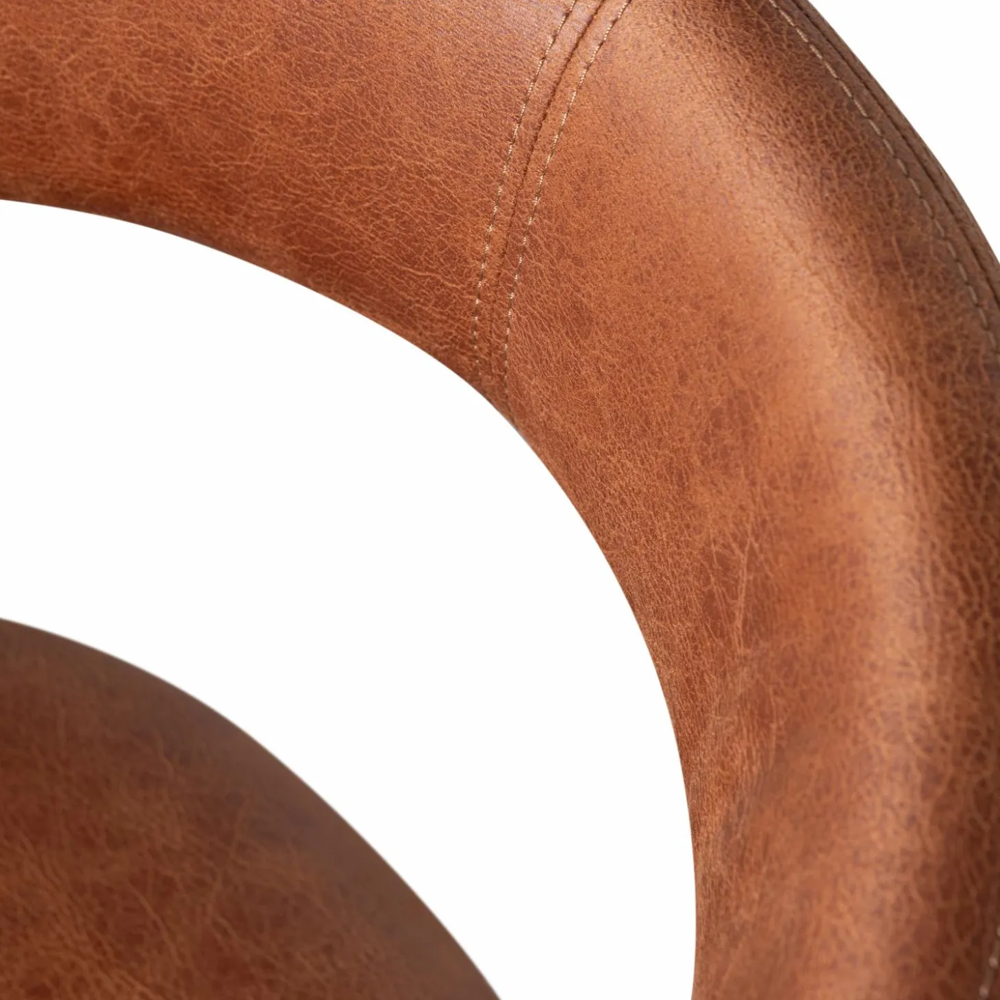 Eetkamerstoel Noble Lederlook - Cognac - Loft24.nl