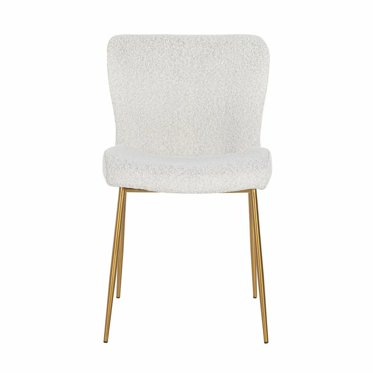 Eetkamerstoel Odessa Bouclé kleur Wit - Loft24.nl