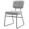 Eetkamerstoel Padola Bouclé - Grijs - Loft24.nl