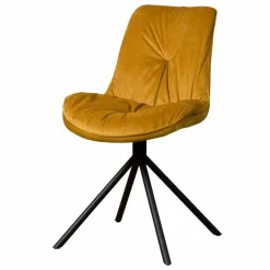 Eetkamerstoel Palma zonder armleuning - Geel - Loft24.nl
