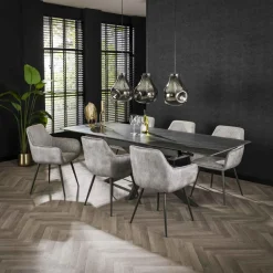 Eetkamerstoel Rib - Zilverkleurig - Loft24.nl