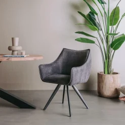 Eetkamerstoel Riviera - Donker grijs - Loft24.nl