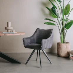 Eetkamerstoel Riviera - Donker grijs - Loft24.nl