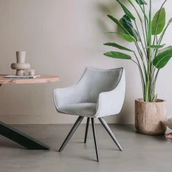 Eetkamerstoel Riviera - Licht grijs - Loft24.nl