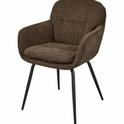 Eetkamerstoel Runa Chenille - Warm Bruin - Loft24.nl