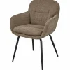 Eetkamerstoel Runa Chenille - Donker Zand - Loft24.nl