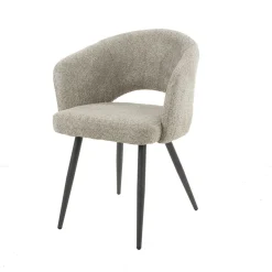 Eetkamerstoel Salon - Bouclé zand (Showmodel) - Loft24.nl