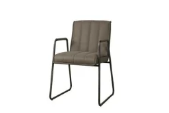 Eetkamerstoel Santo met armleuning, kleur Grijs - Loft24.nl