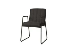 Eetkamerstoel Santo met armleuning, kleur Antraciet - Loft24.nl