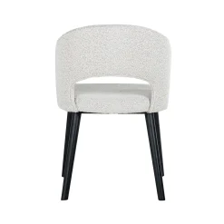 Eetkamerstoel Savoy Bouclé kleur Wit - Loft24.nl