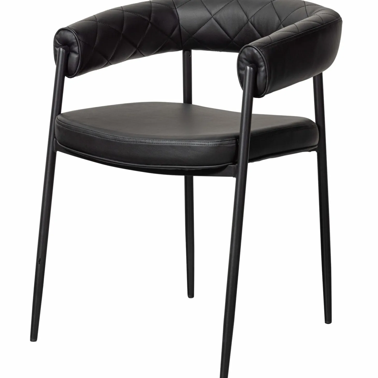 Eetkamerstoel Sev PU Leer - Zwart - Loft24.nl