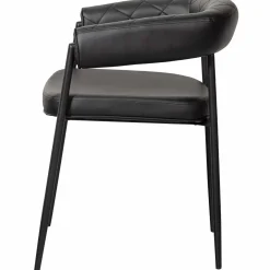 Eetkamerstoel Sev PU Leer - Zwart - Loft24.nl