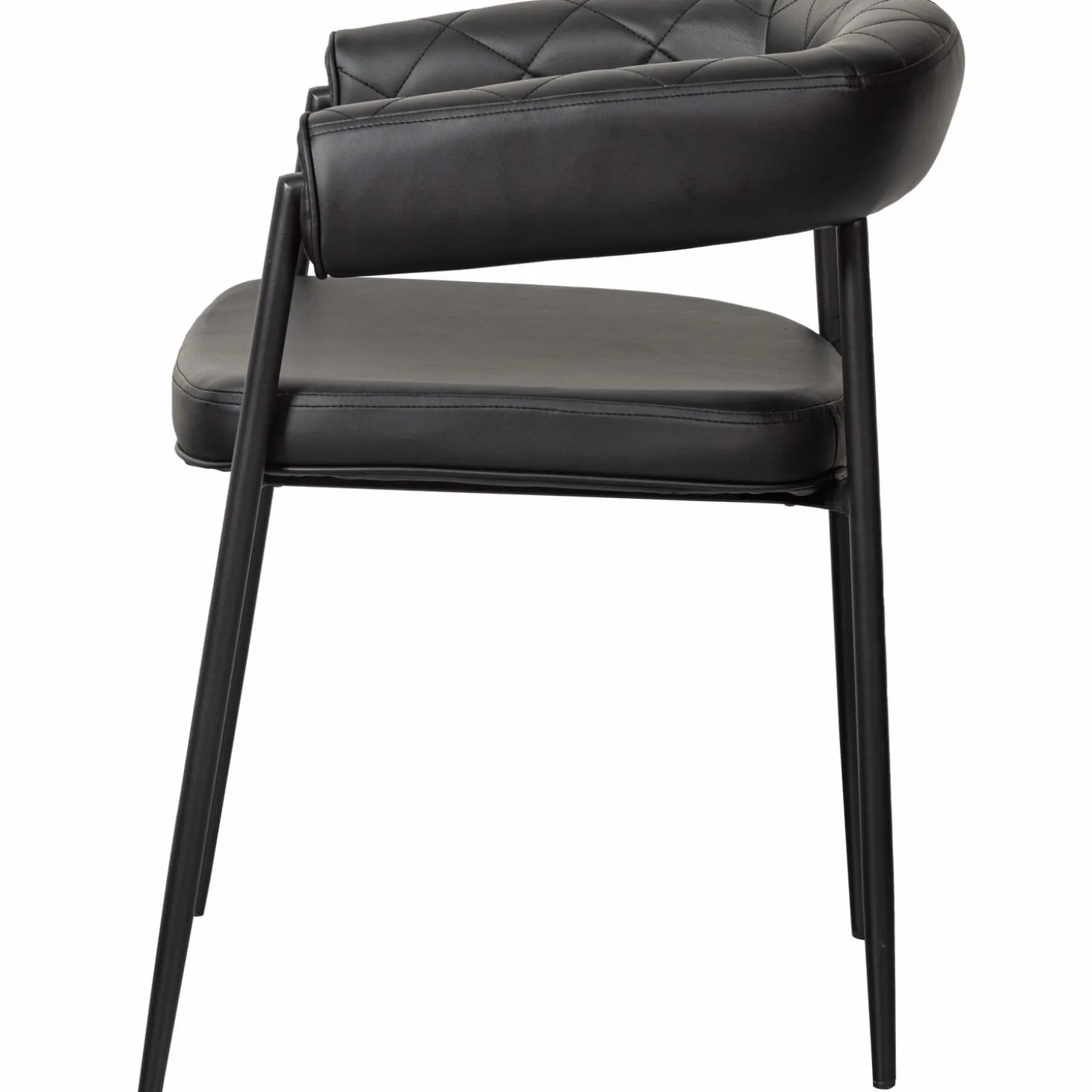 Eetkamerstoel Sev PU Leer - Zwart - Loft24.nl