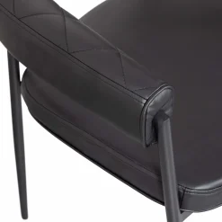 Eetkamerstoel Sev PU Leer - Zwart - Loft24.nl