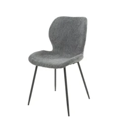 Eetkamerstoel Shell Bouclé - Grijs - Loft24.nl