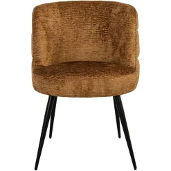 Eetkamerstoel Stella Chenille kleur Cognac - Loft24.nl