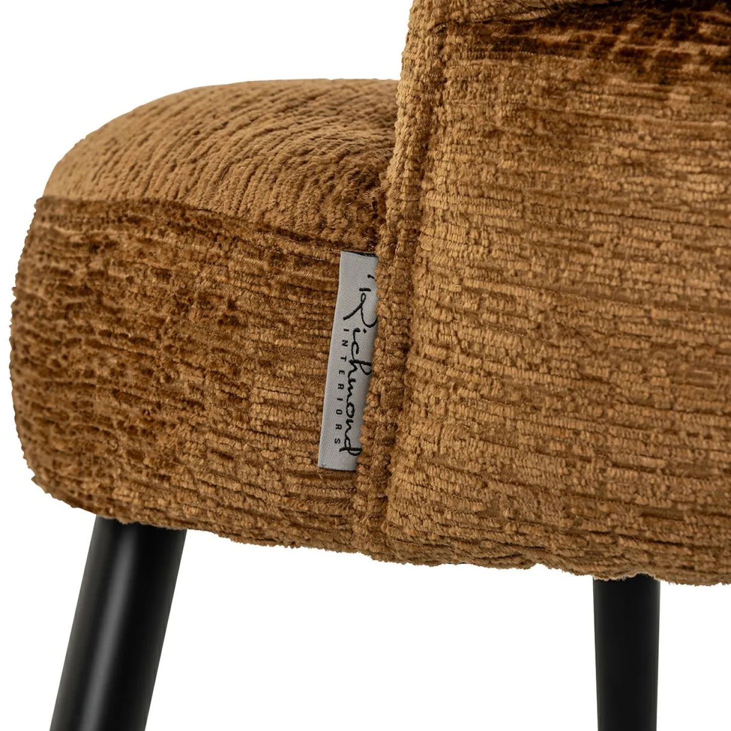 Eetkamerstoel Stella Chenille kleur Cognac - Loft24.nl