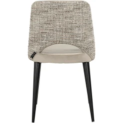 Eetkamerstoel Tabitha Velvet en stof kleur Khaki/Naturel - Loft24.nl