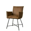 Eetkamerstoel Trofa met armleuning - Cognac - Loft24.nl