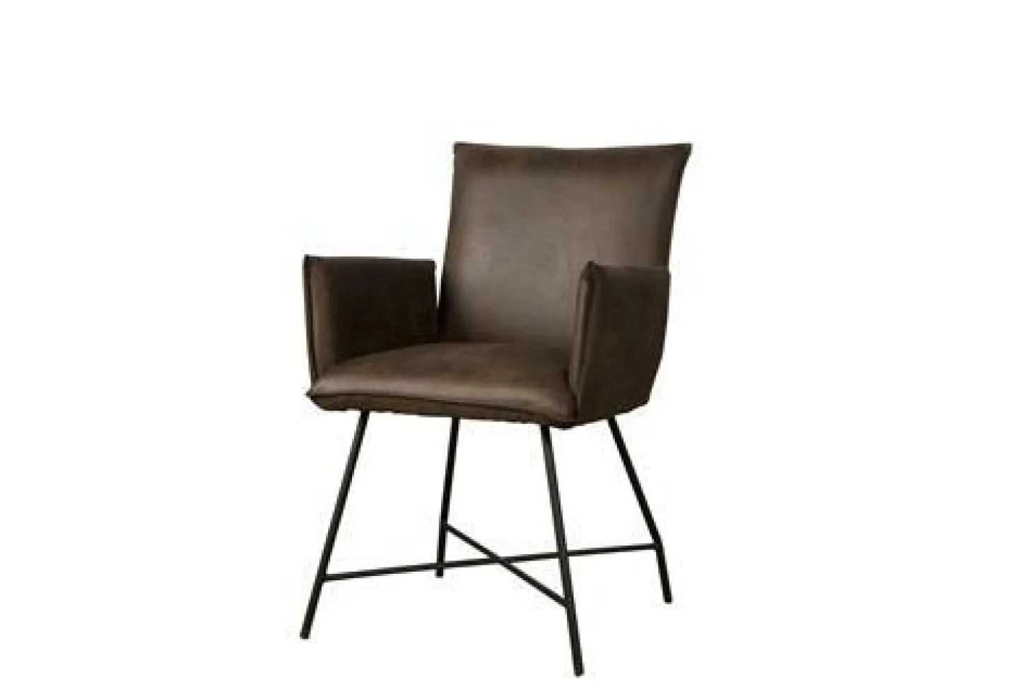 Eetkamerstoel Trofa met armleuning - Bruin - Loft24.nl