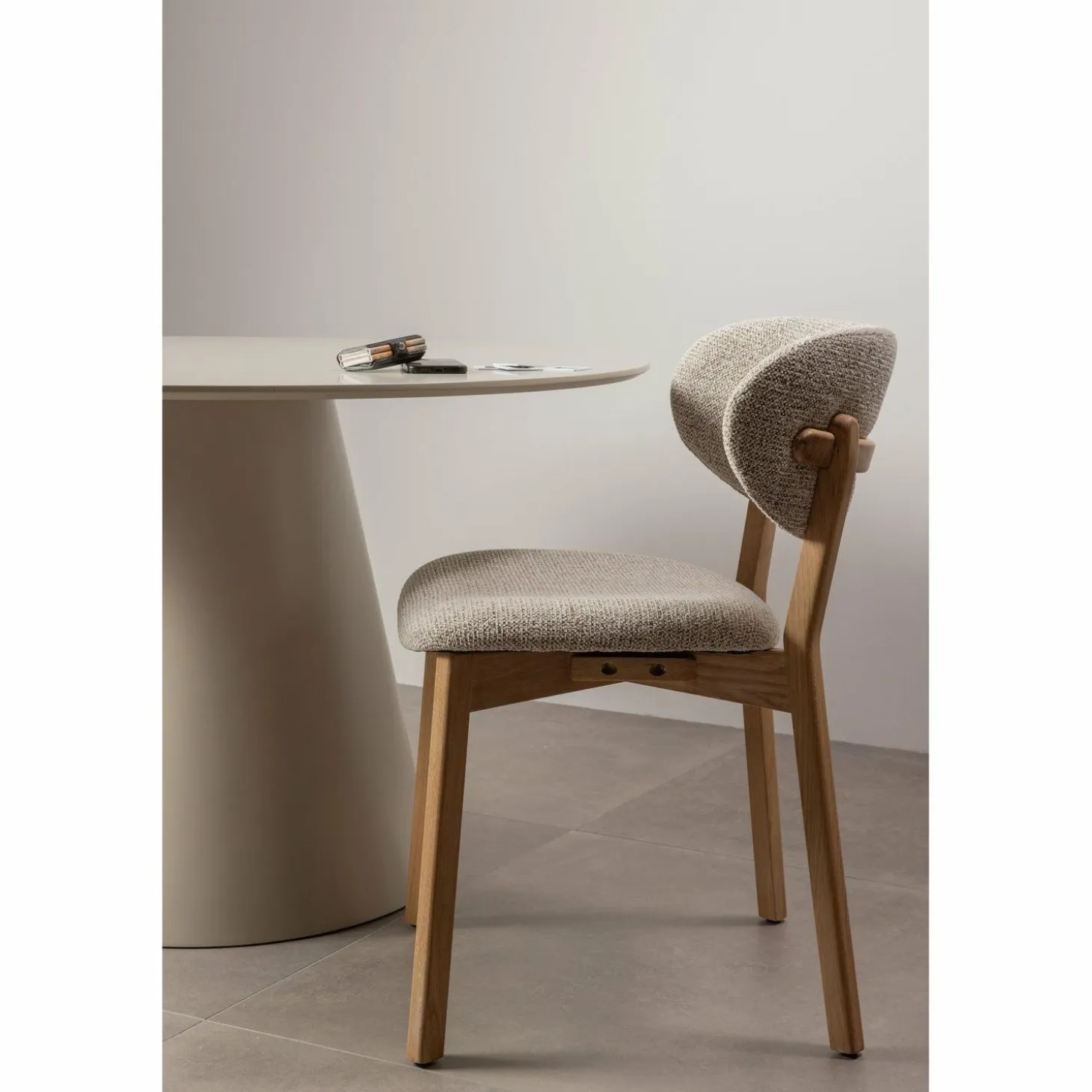 Eetkamerstoel Udarhouten onderstel - Naturel - Loft24.nl