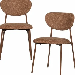 Eetkamerstoel Valor Geweven stof - Bruin - Loft24.nl