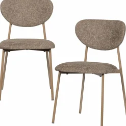 Eetkamerstoel Valor Geweven stof - Zand - Loft24.nl