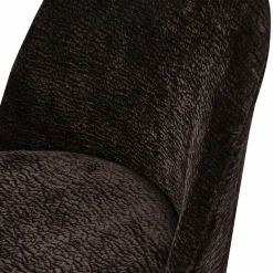 Eetkamerstoel Vogue 3D Chenillemet chrome poot - Donkerbruin - Loft24.nl