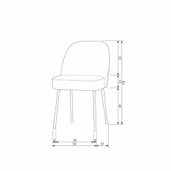 Eetkamerstoel Vogue Velvet - Teal - Loft24.nl