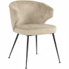 Eetkamerstoel Xandra Chenille kleur Desert - Loft24.nl