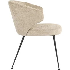 Eetkamerstoel Xandra Chenille kleur Desert - Loft24.nl