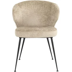 Eetkamerstoel Xandra Chenille kleur Desert - Loft24.nl