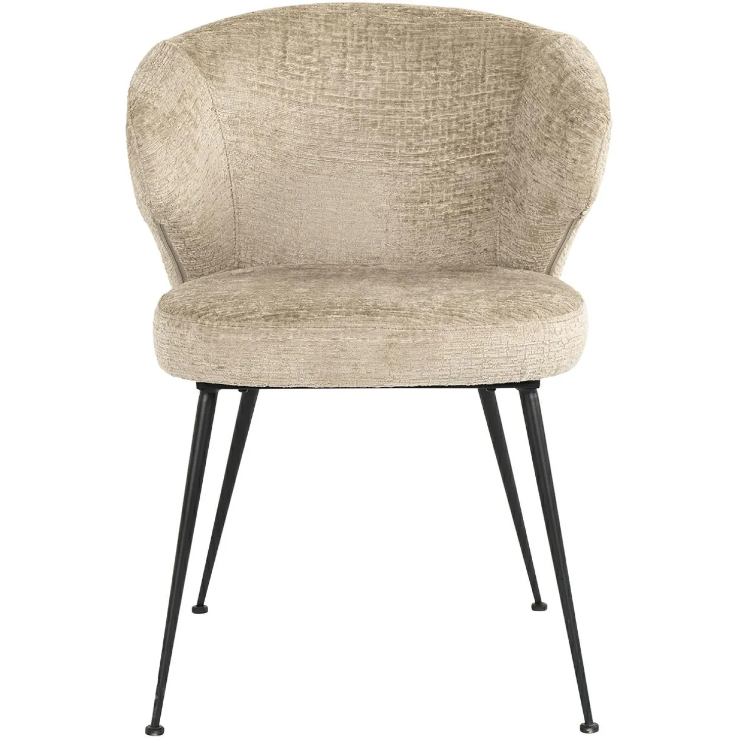 Eetkamerstoel Xandra Chenille kleur Desert - Loft24.nl