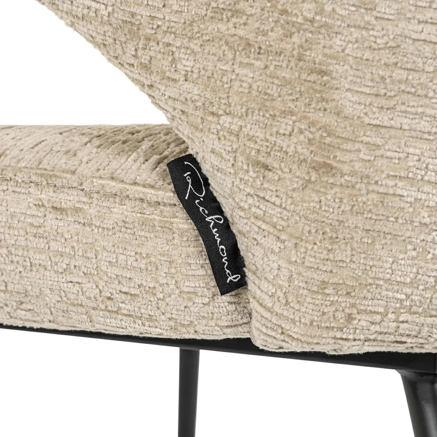 Eetkamerstoel Xandra Chenille kleur Desert - Loft24.nl