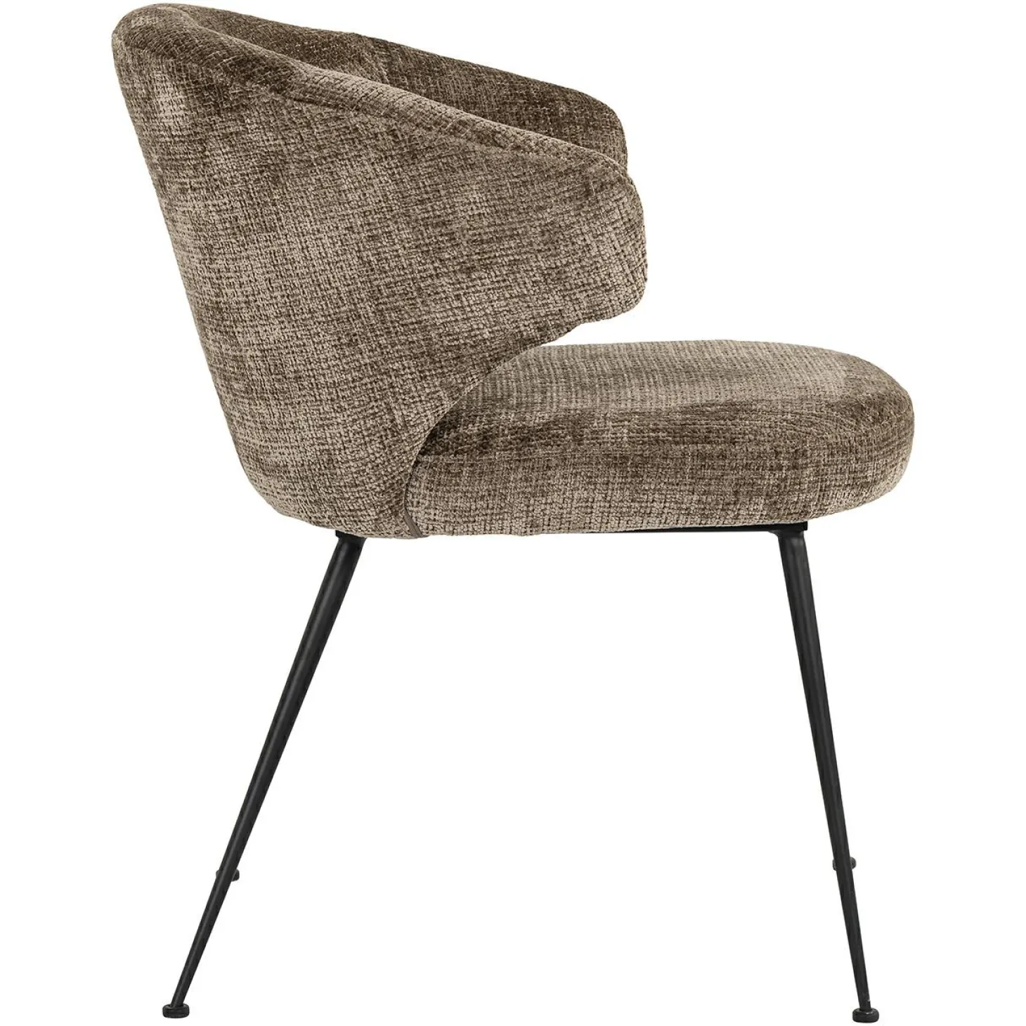 Eetkamerstoel Xandra Chenille kleur Stone - Loft24.nl