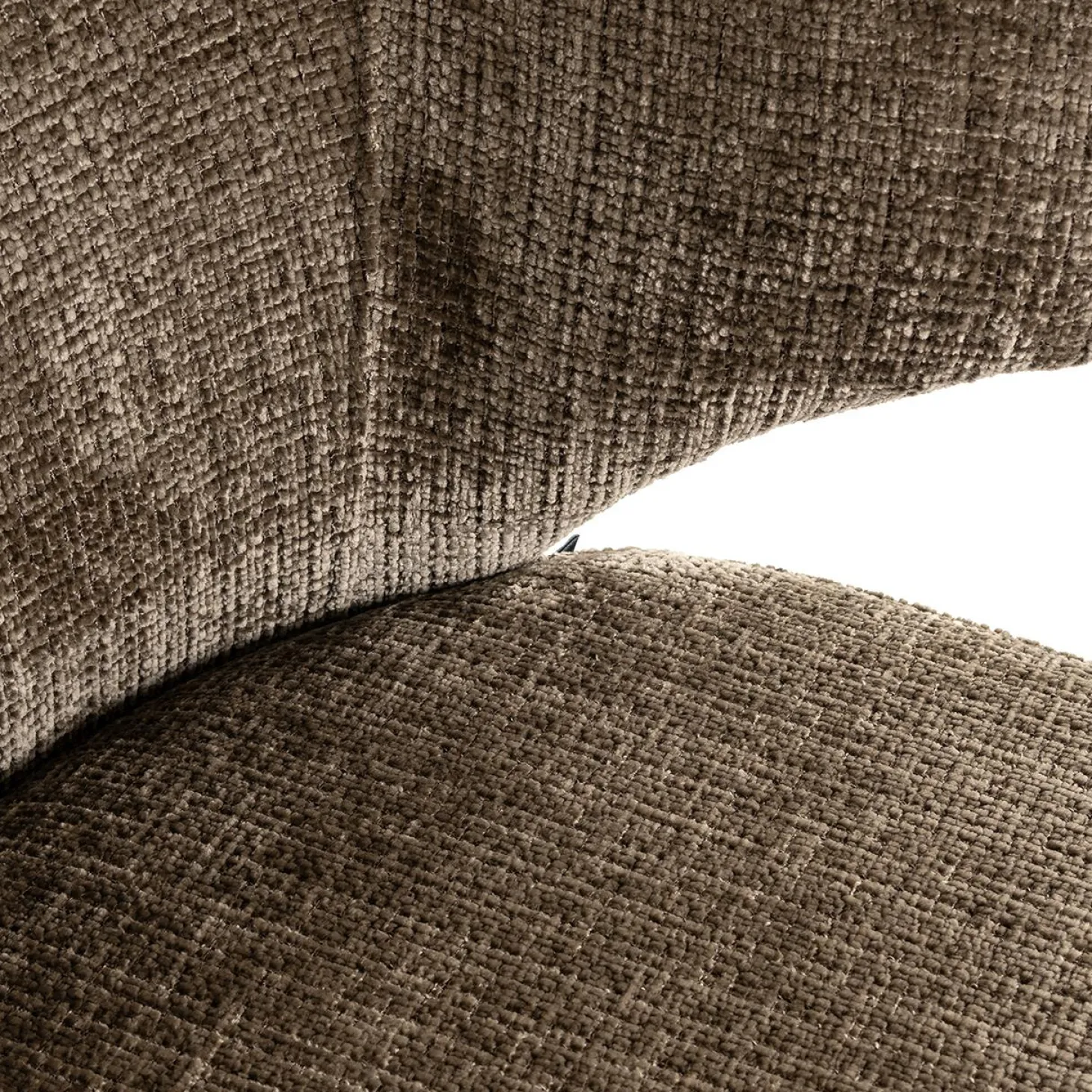 Eetkamerstoel Xandra Chenille kleur Stone - Loft24.nl